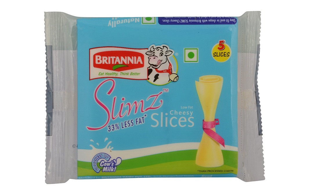 Britannia Slimz Low Fat Cheesy Slices    Pack  100 grams